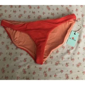 NWT Women’s Marine Layer Coral Pink Bikini Bottoms Size L